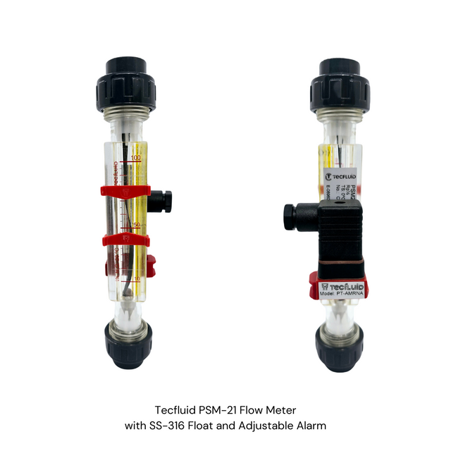 Tecfluid Plastic Tube Variable Area Flowmeter PSM Series