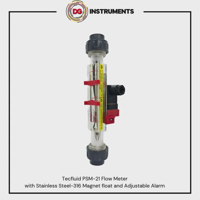 Tecfluid Plastic Tube Variable Area Flowmeter PSM Series